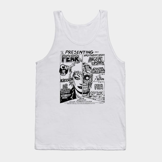 Hardcore Punk Rock Concert Flyer (Goleta, CA 1980s) Tank Top by Scum & Villainy